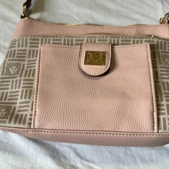 Anne Klein Pink Tan crossbody - Picture 2 of 9